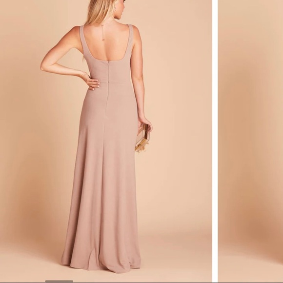 Taupe Maxi Bridesmaid Dress - Picture 2 of 3